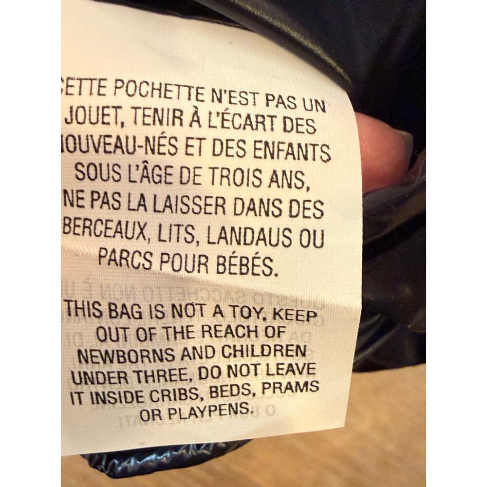 MONCLER Black Drawstring Pouch Bag Carrying Case - Picture 6 of 8